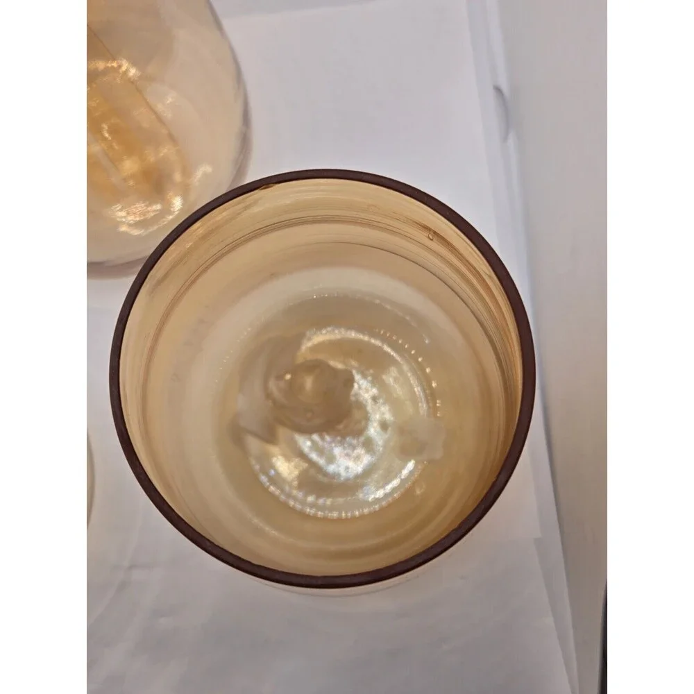 Marigold Hand Blown Candle Holders 3 pc Set